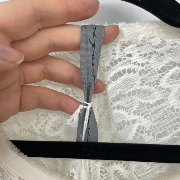 Raquel Allegra Top Womens Size Large Bias Long Sleeve Silk Lace Ivory NWT - Picture 5 of 8